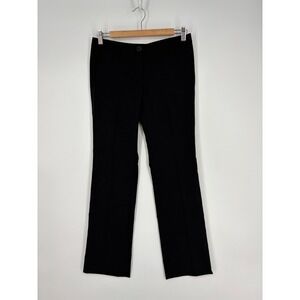 Theory Pants Womens 2 Black Wool Blend Career Hemmed Classic Minimal